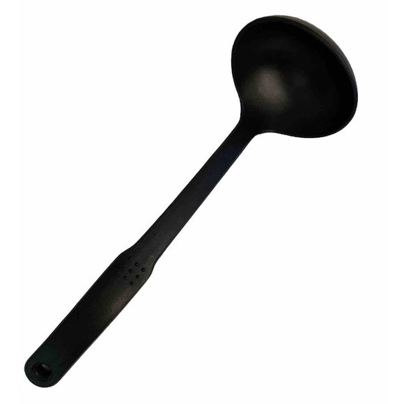 Vtg Black Nylon Cooking Serving Ladle Plastic Handle 11” Comfort Grip Soup - Picture 1 of 7